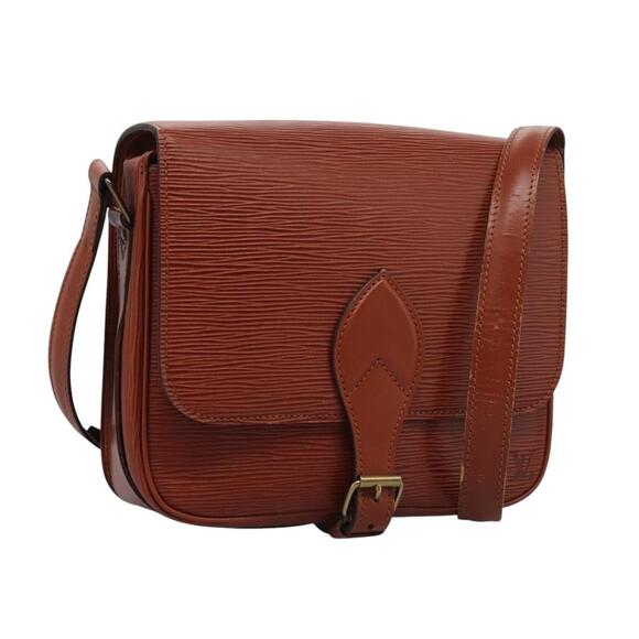 LOUIS VUITTON Epi Cartouchiere MM Shoulder Bag Brown M52243 - Picture 1 of 16